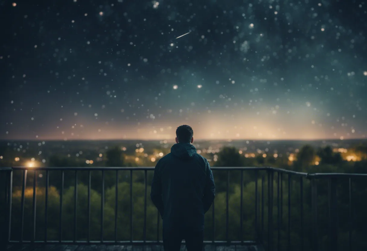 man watching sky
